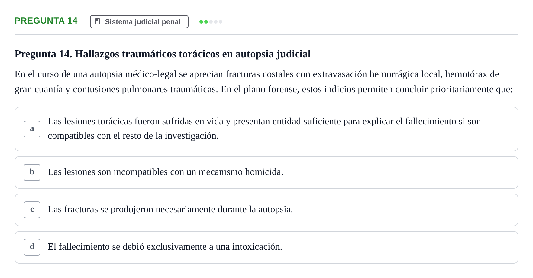 Enunciado: Pregunta 14