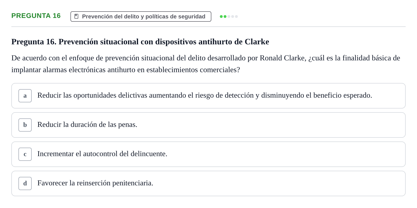 Enunciado: Pregunta 16