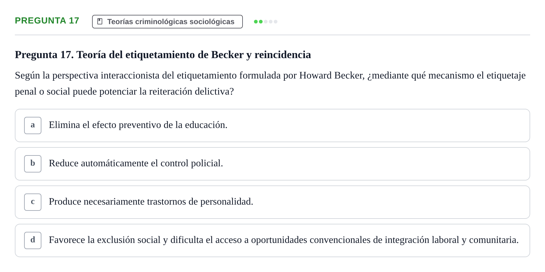 Enunciado: Pregunta 17