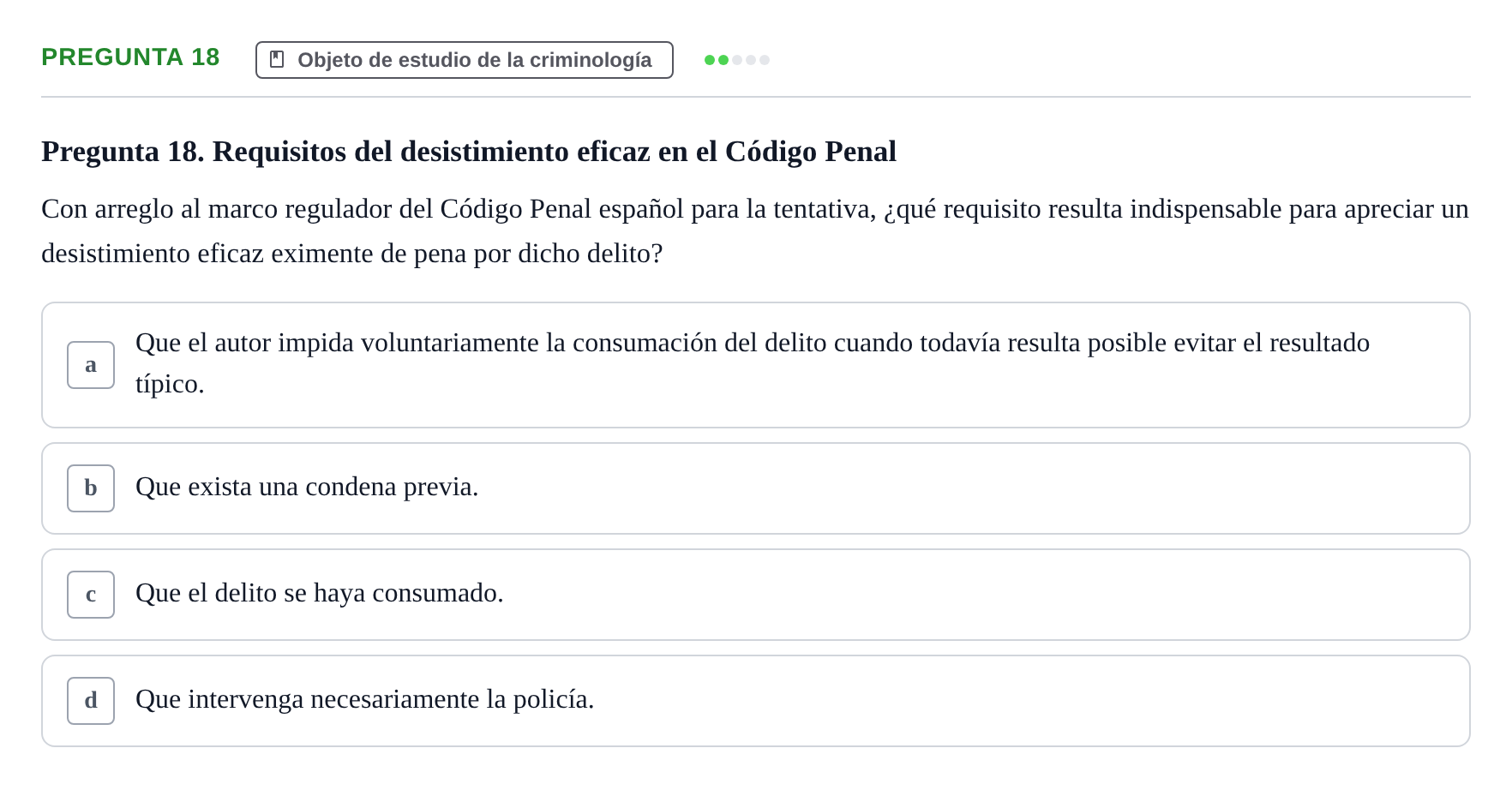 Enunciado: Pregunta 18