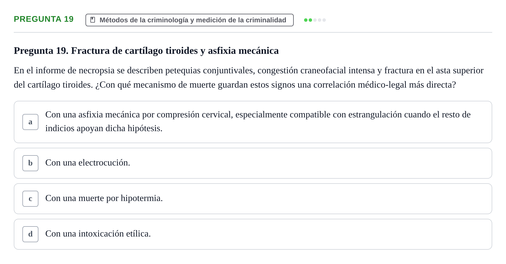 Enunciado: Pregunta 19