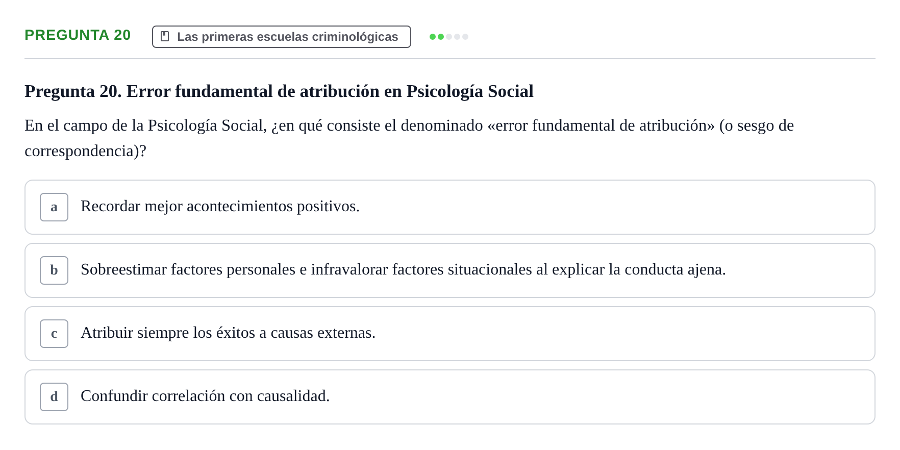 Enunciado: Pregunta 20