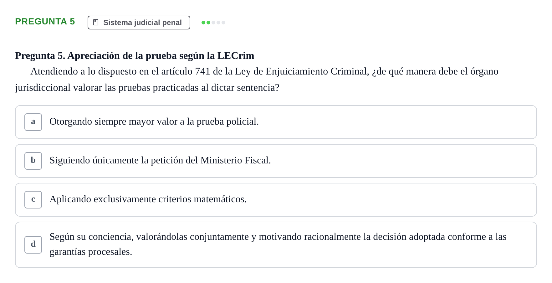 Enunciado: Pregunta 5