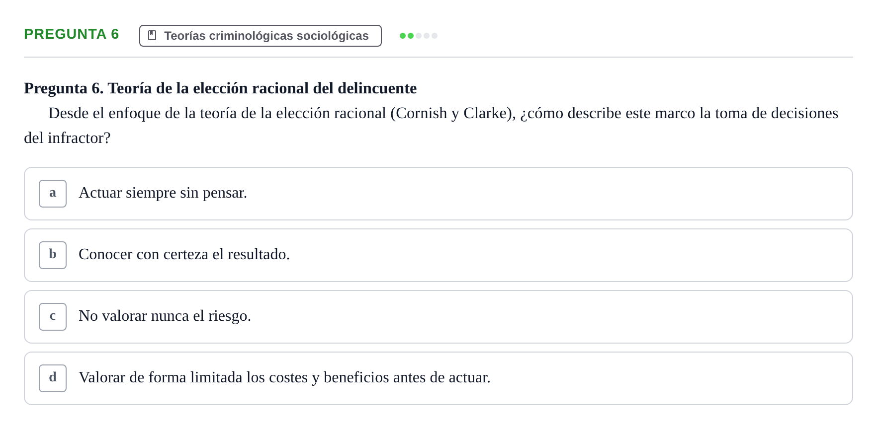 Enunciado: Pregunta 6