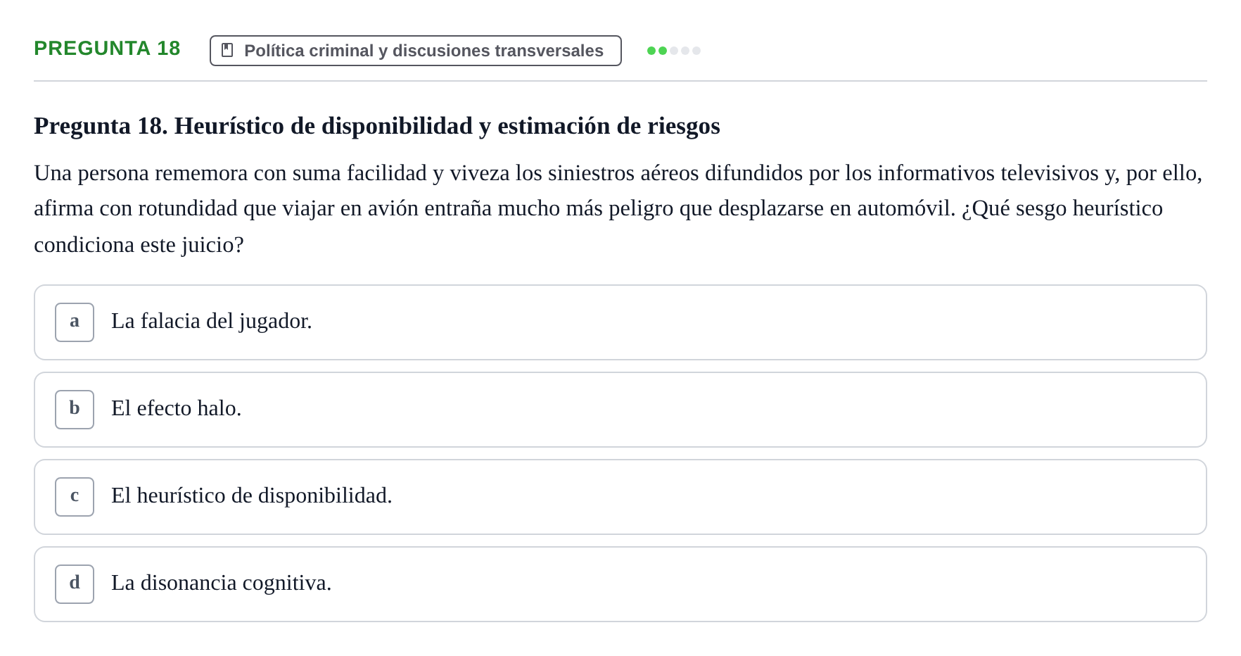 Enunciado: Pregunta 18
