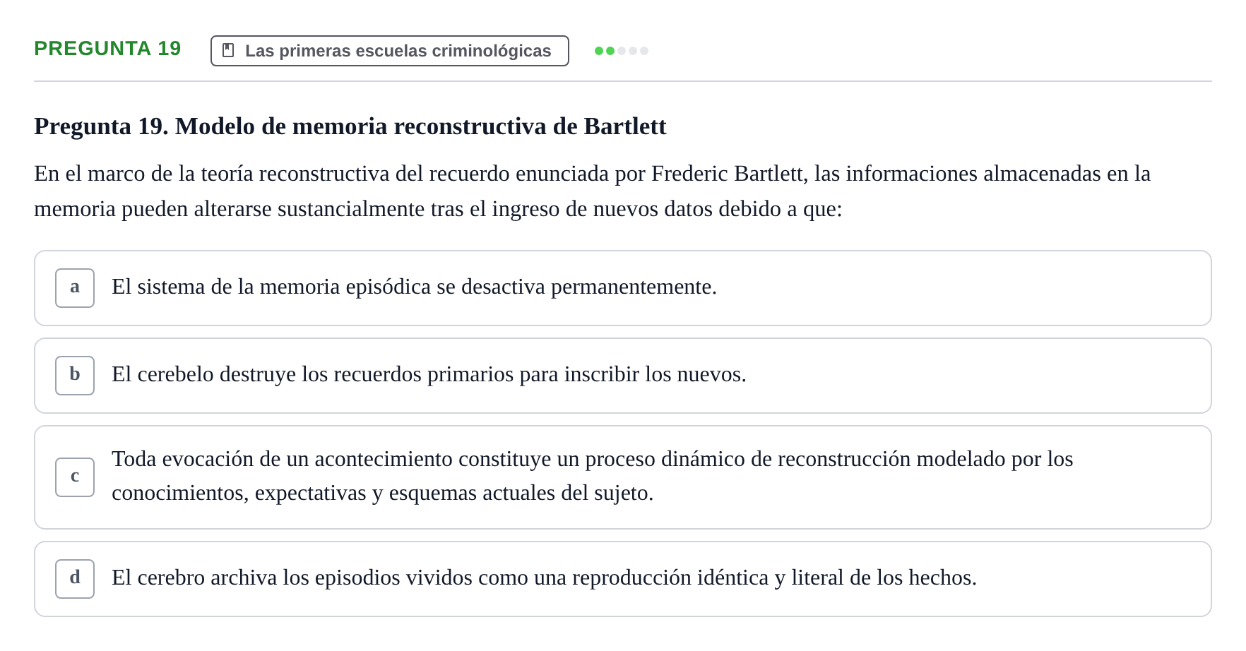 Enunciado: Pregunta 19