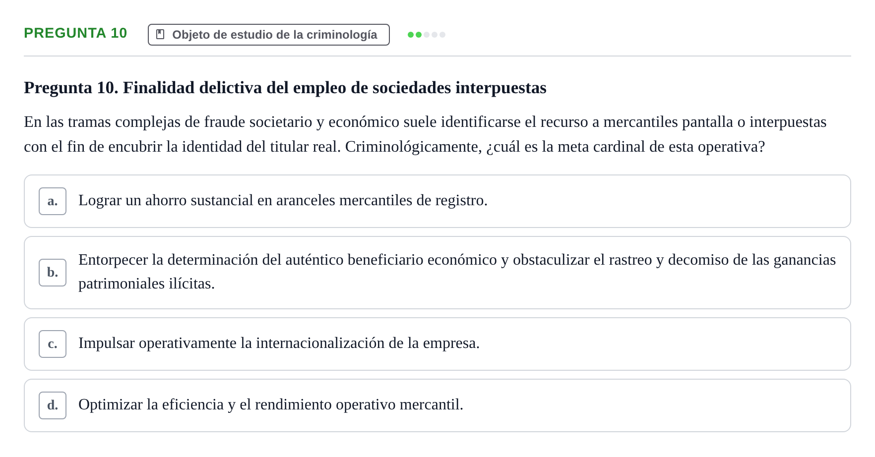 Enunciado: Pregunta 10