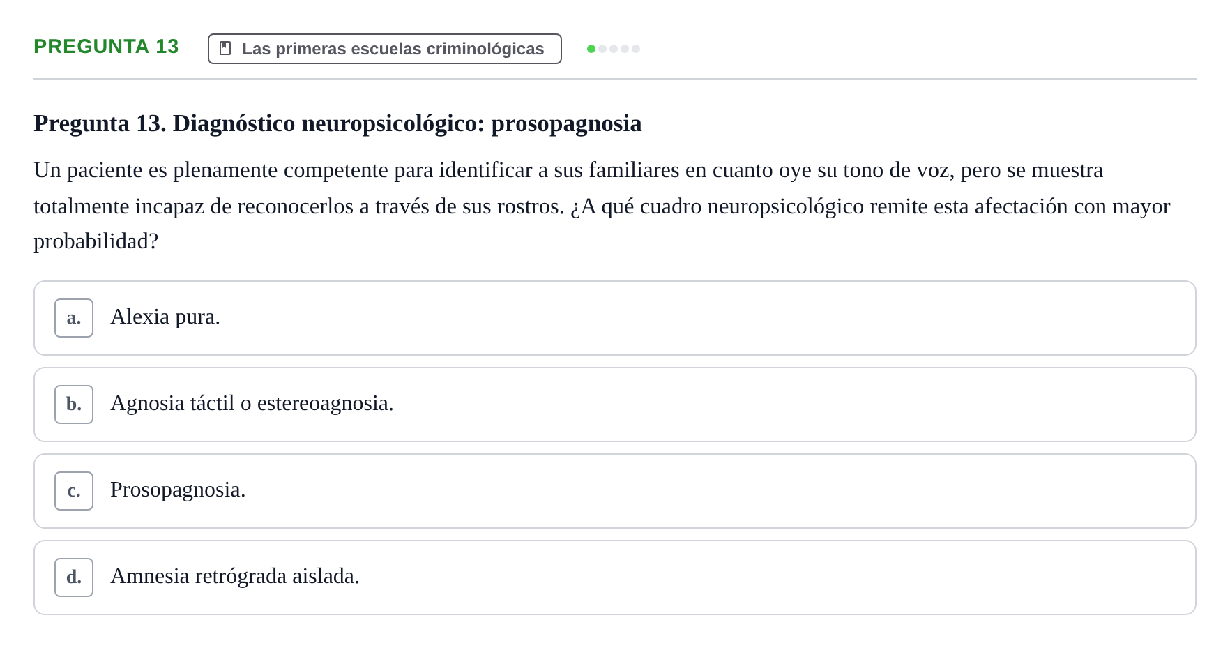 Enunciado: Pregunta 13