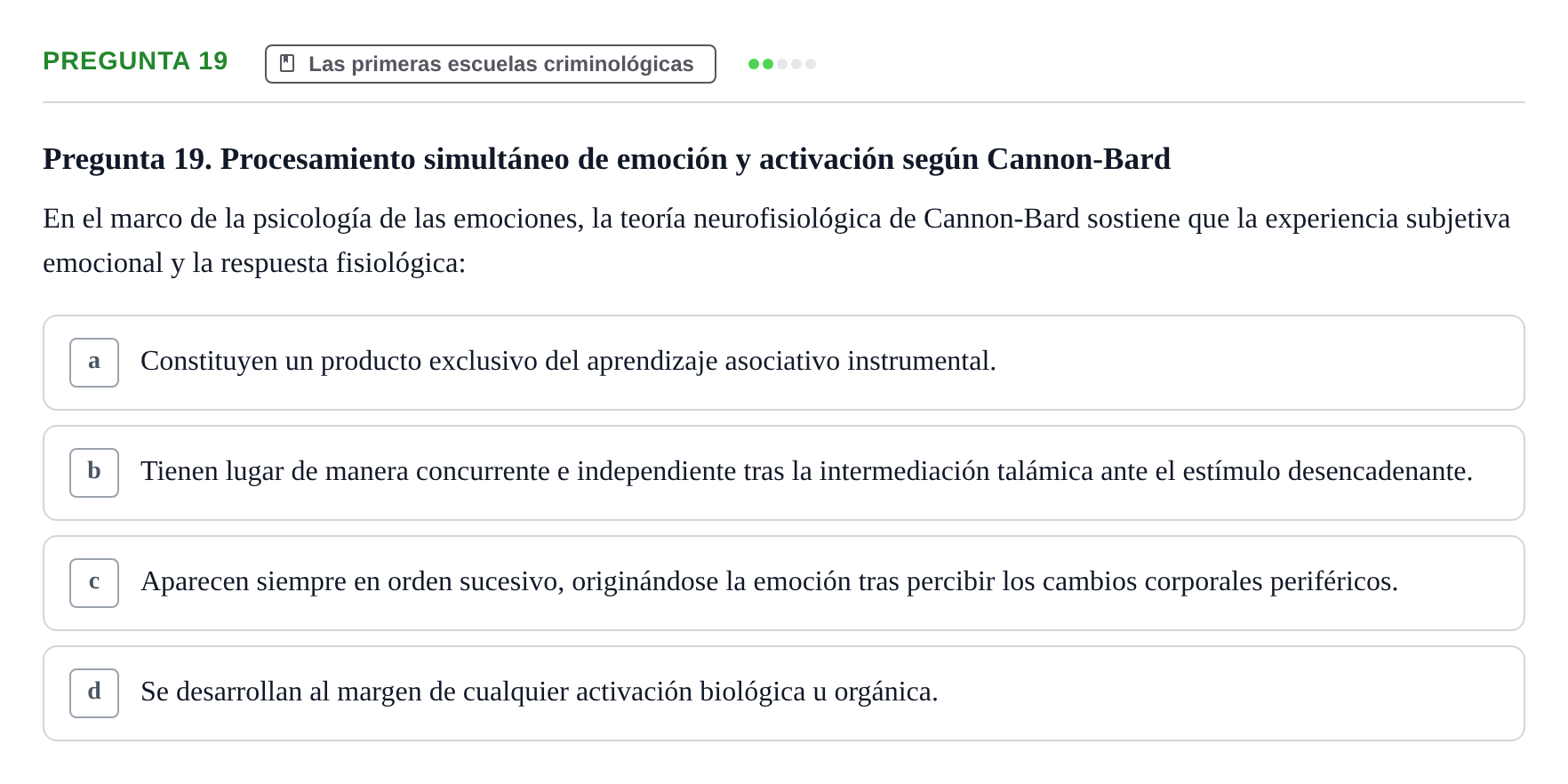 Enunciado: Pregunta 19
