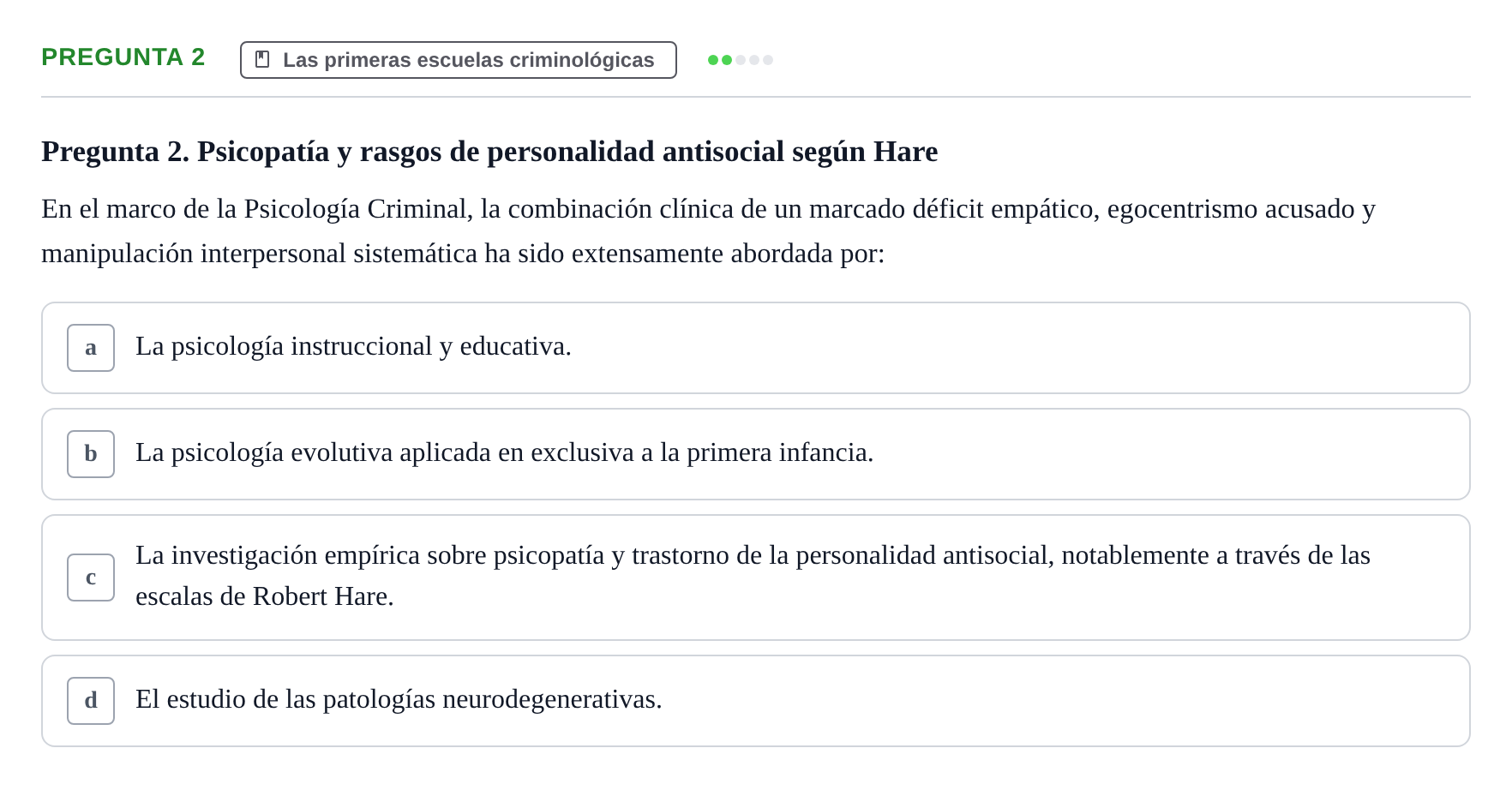 Enunciado: Pregunta 2