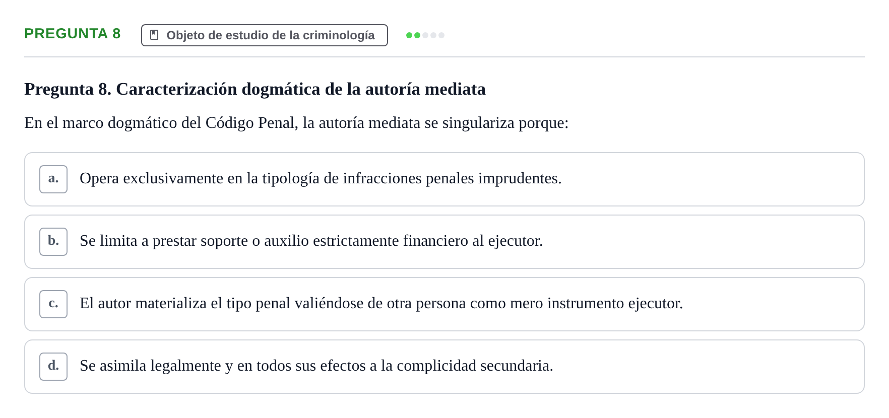 Enunciado: Pregunta 8