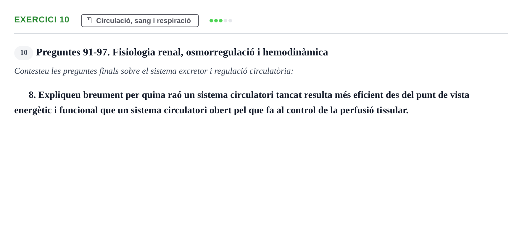 Enunciado: Ejercicio 10 - Circulació, sang i respiració · Biología UB 2025