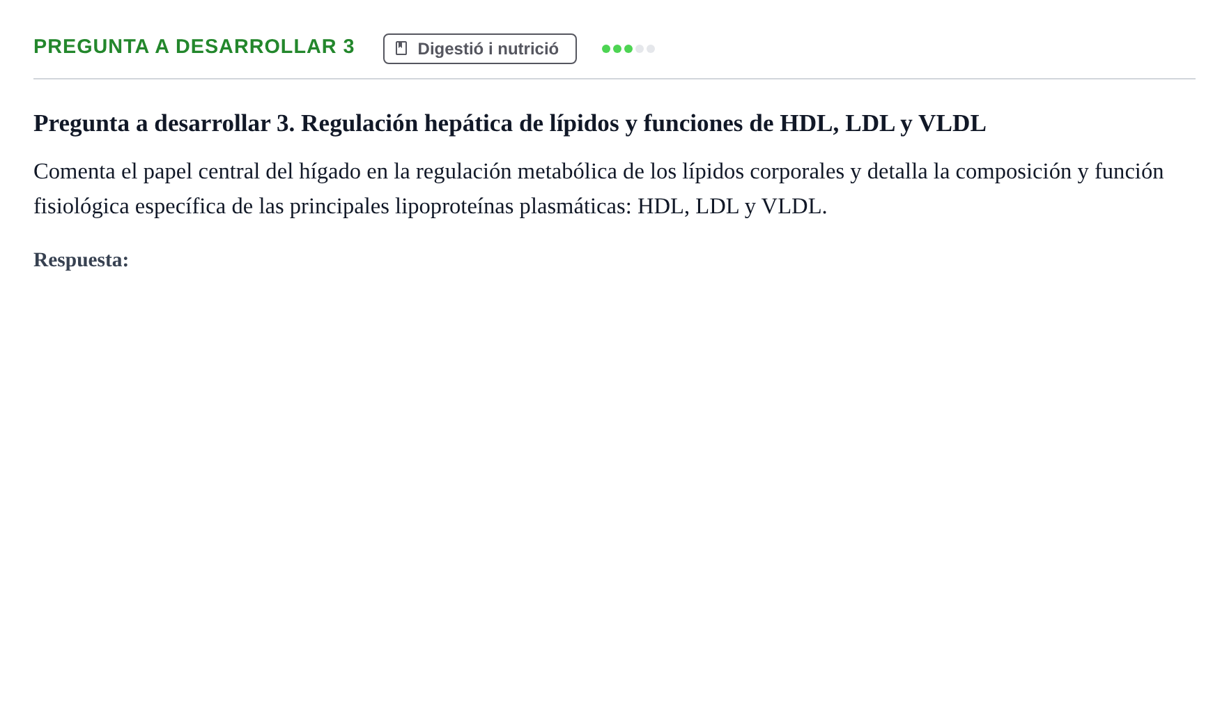 Enunciado: Pregunta a desarrollar 3 · Biología UB Examen Parcial 2 - Modelo 1