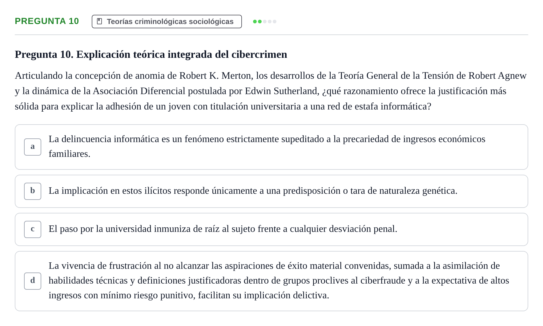 Enunciado: Pregunta 10