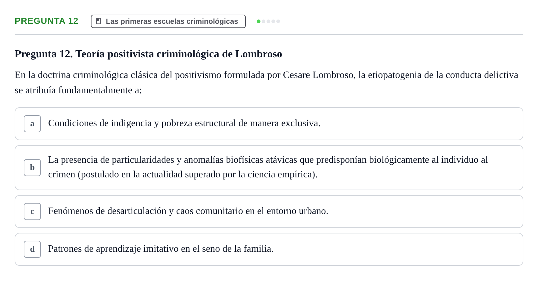 Enunciado: Pregunta 12