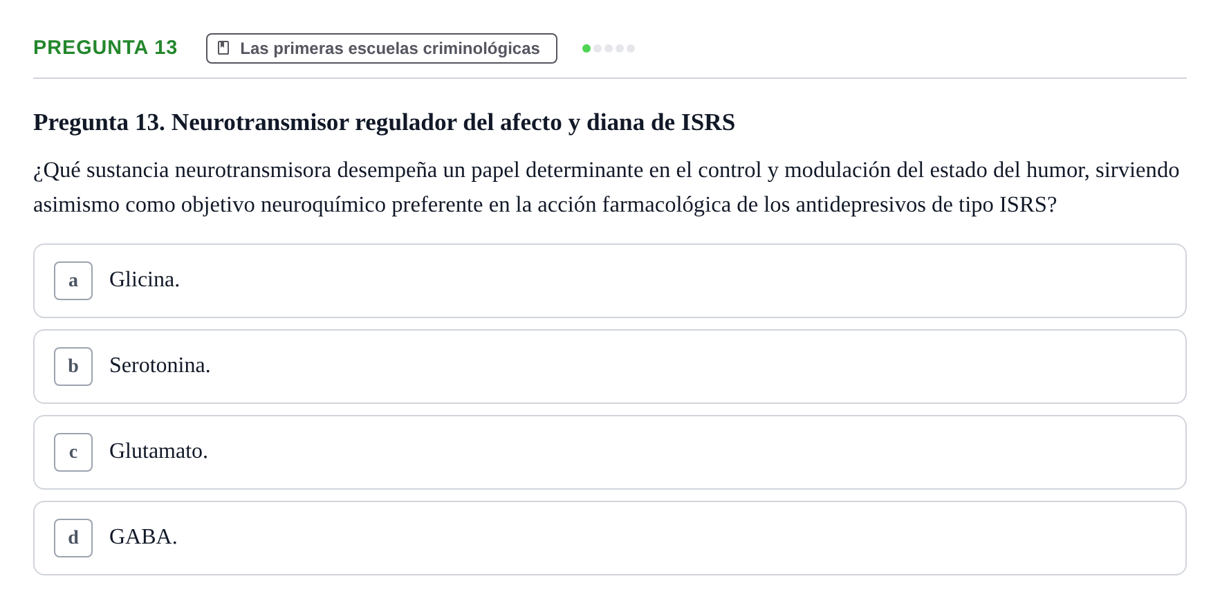 Enunciado: Pregunta 13