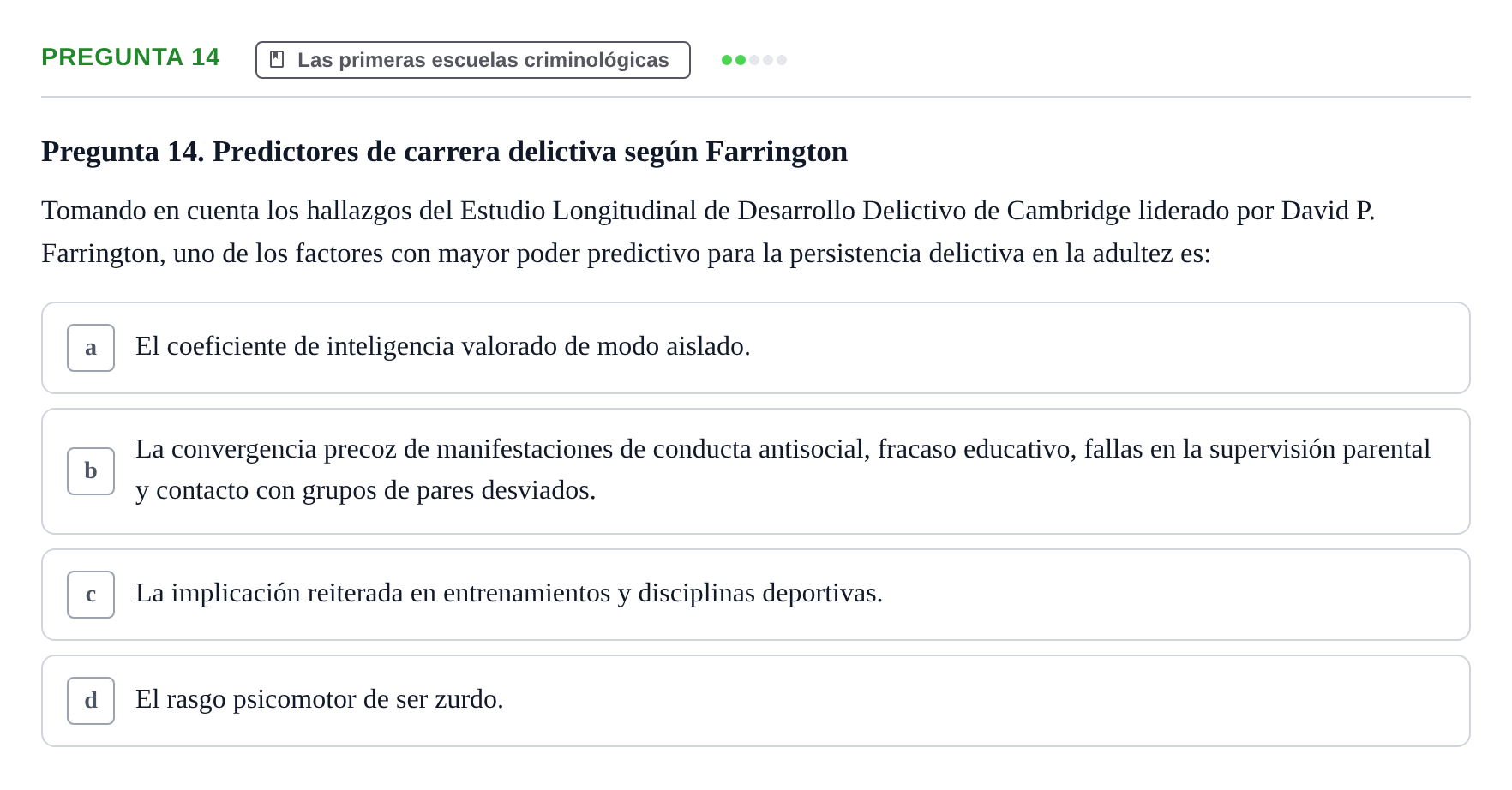 Enunciado: Pregunta 14