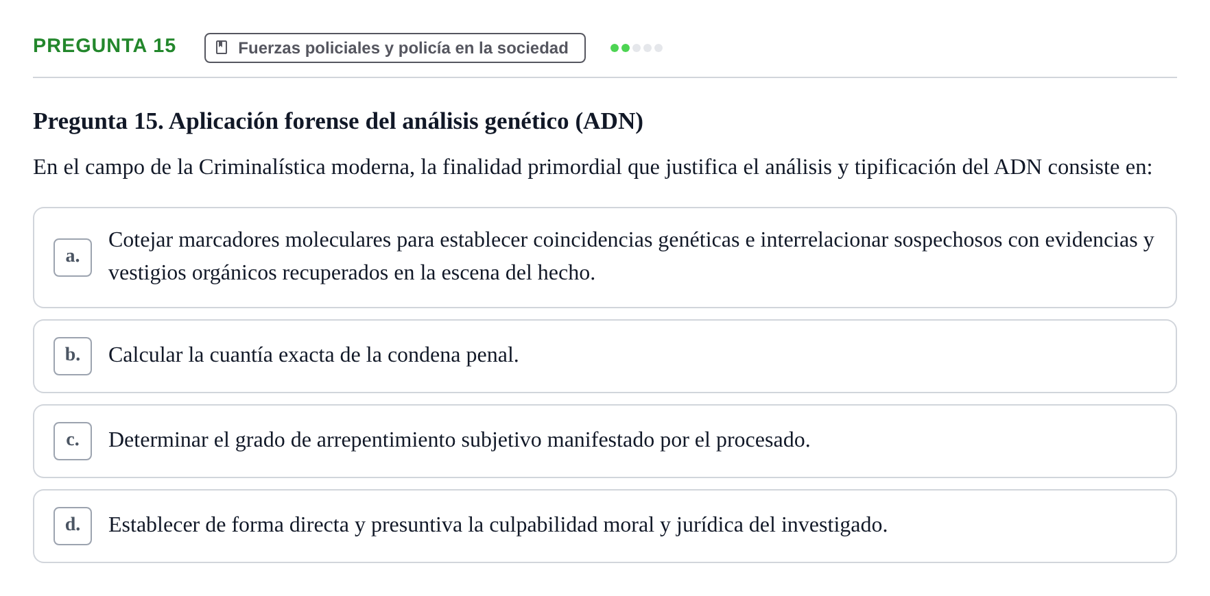 Enunciado: Pregunta 15