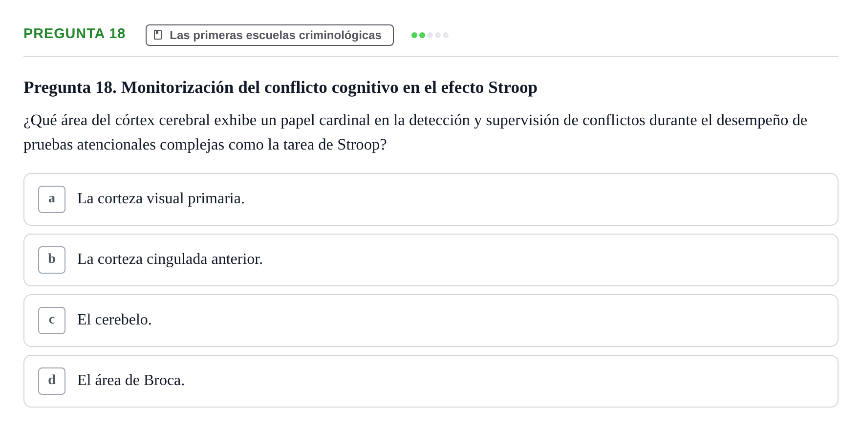 Enunciado: Pregunta 18