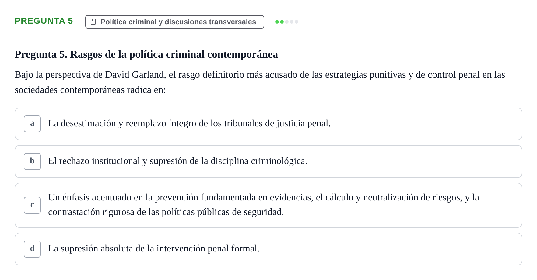 Enunciado: Pregunta 5