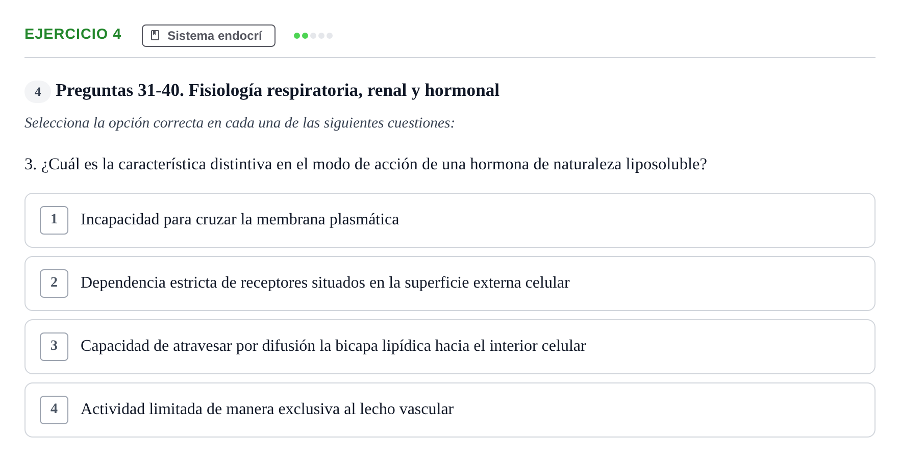 Enunciado: Ejercicio 4 - Sistema endocrí · Biología UB Examen Parcial 2 - Modelo 3