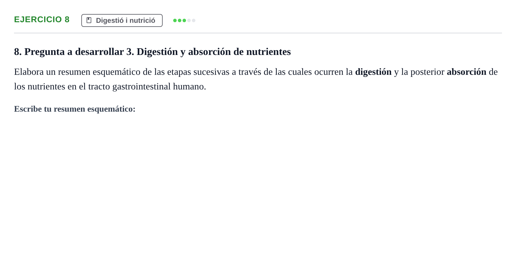 Enunciado: Problema 8 · Biología UB Examen Parcial 2 - Modelo 3