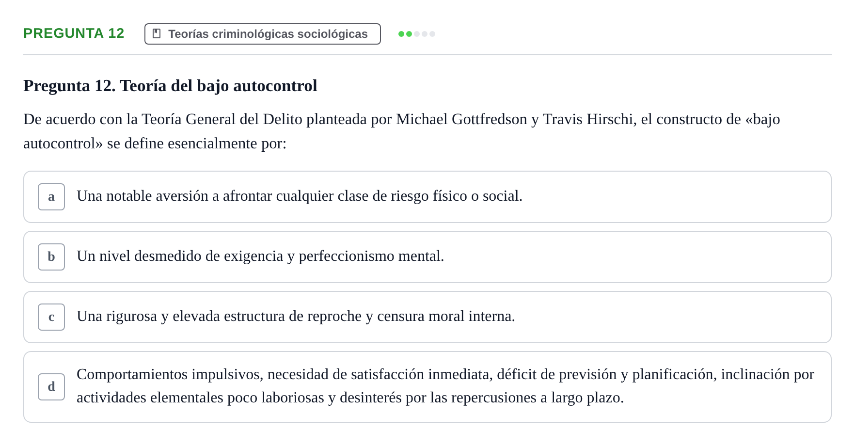 Enunciado: Pregunta 12
