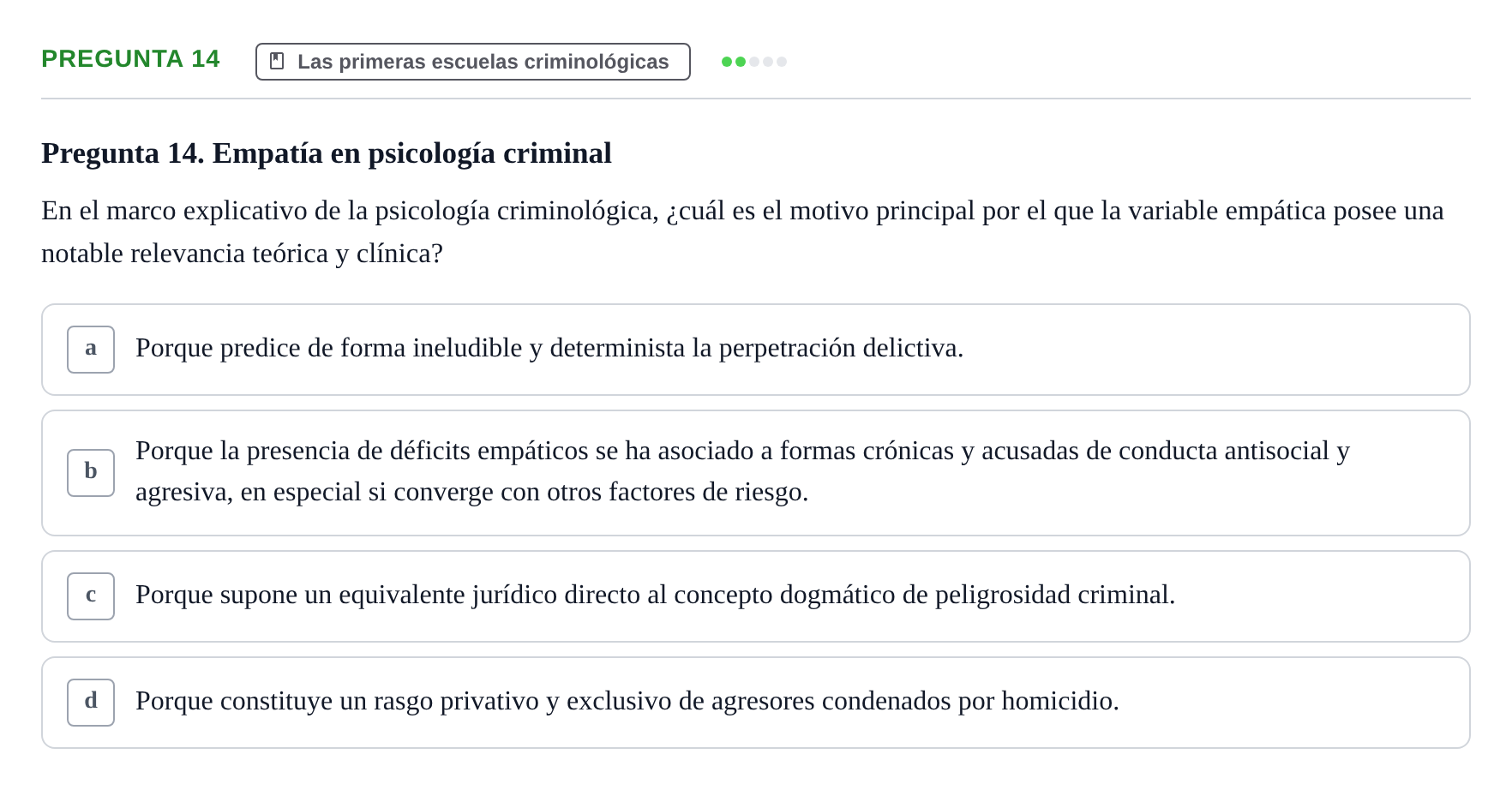 Enunciado: Pregunta 14