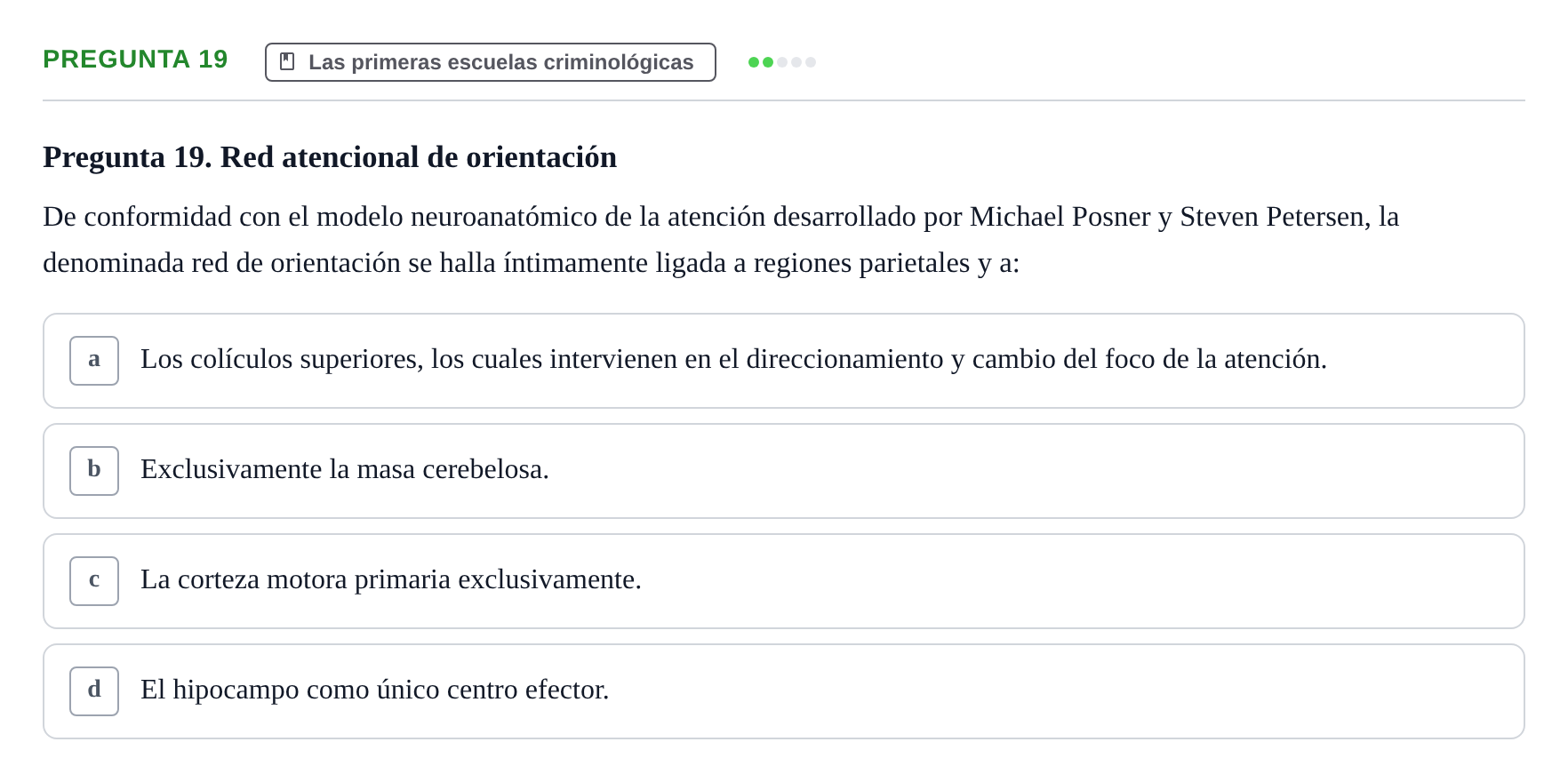 Enunciado: Pregunta 19