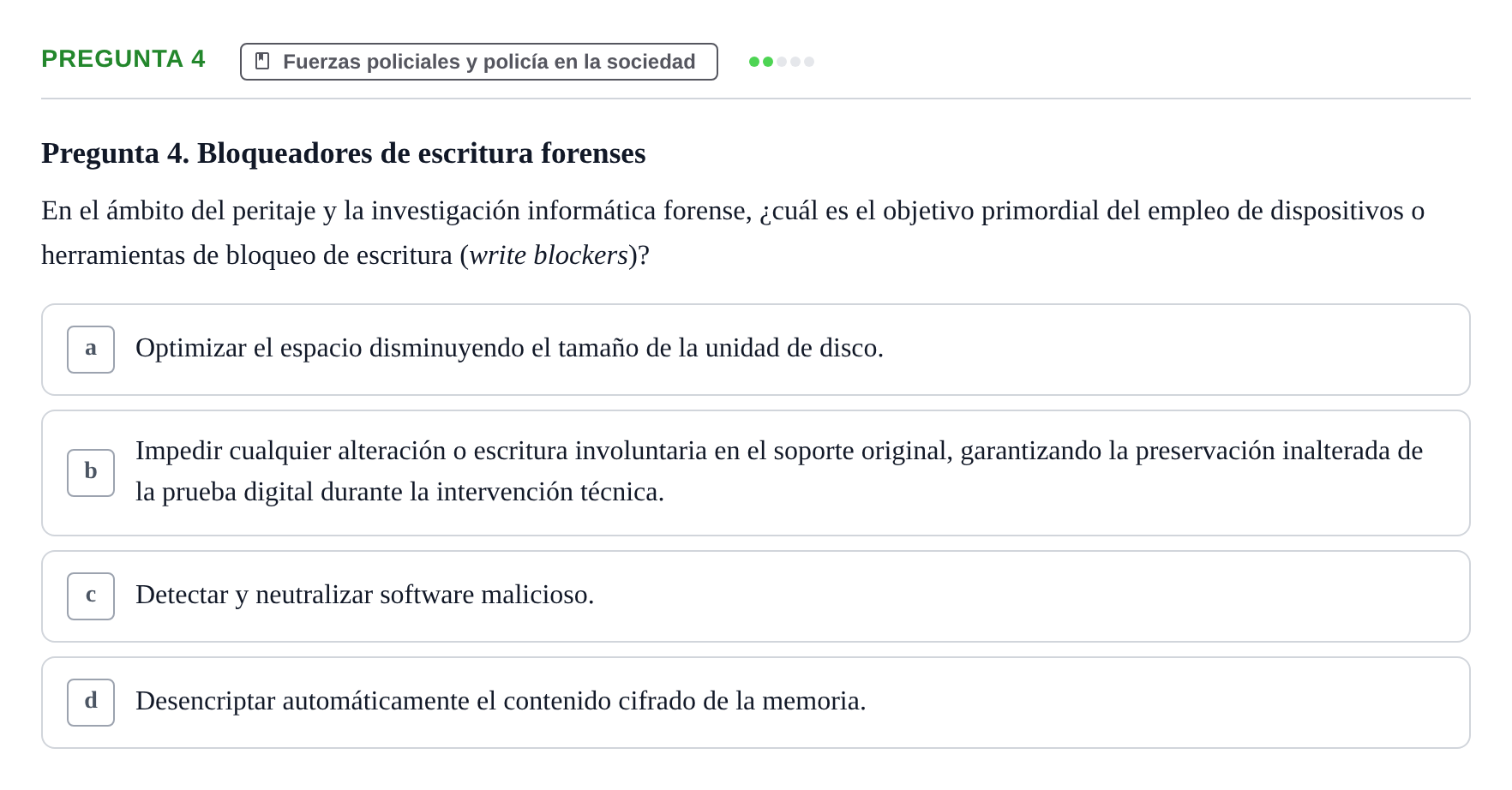 Enunciado: Pregunta 4