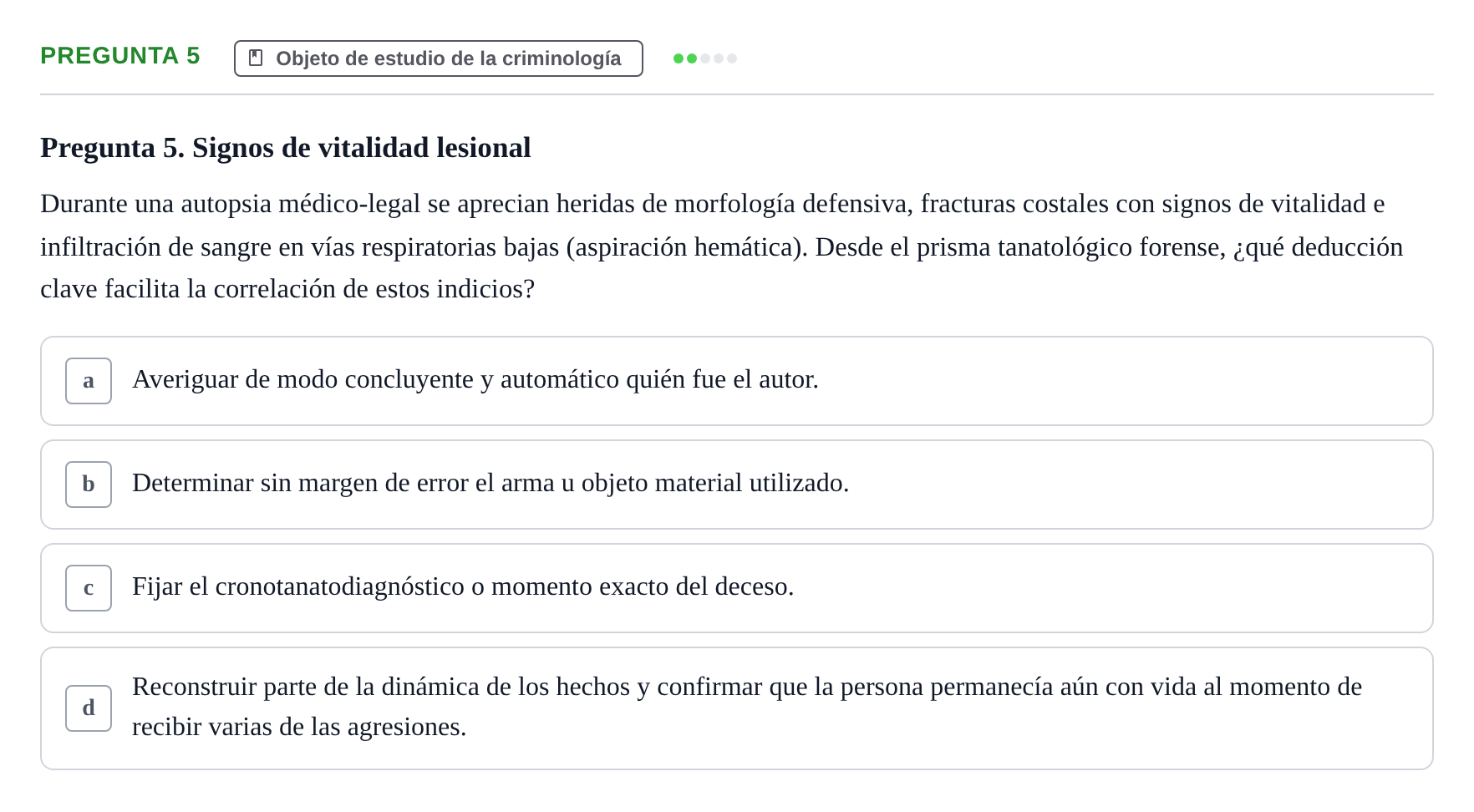 Enunciado: Pregunta 5