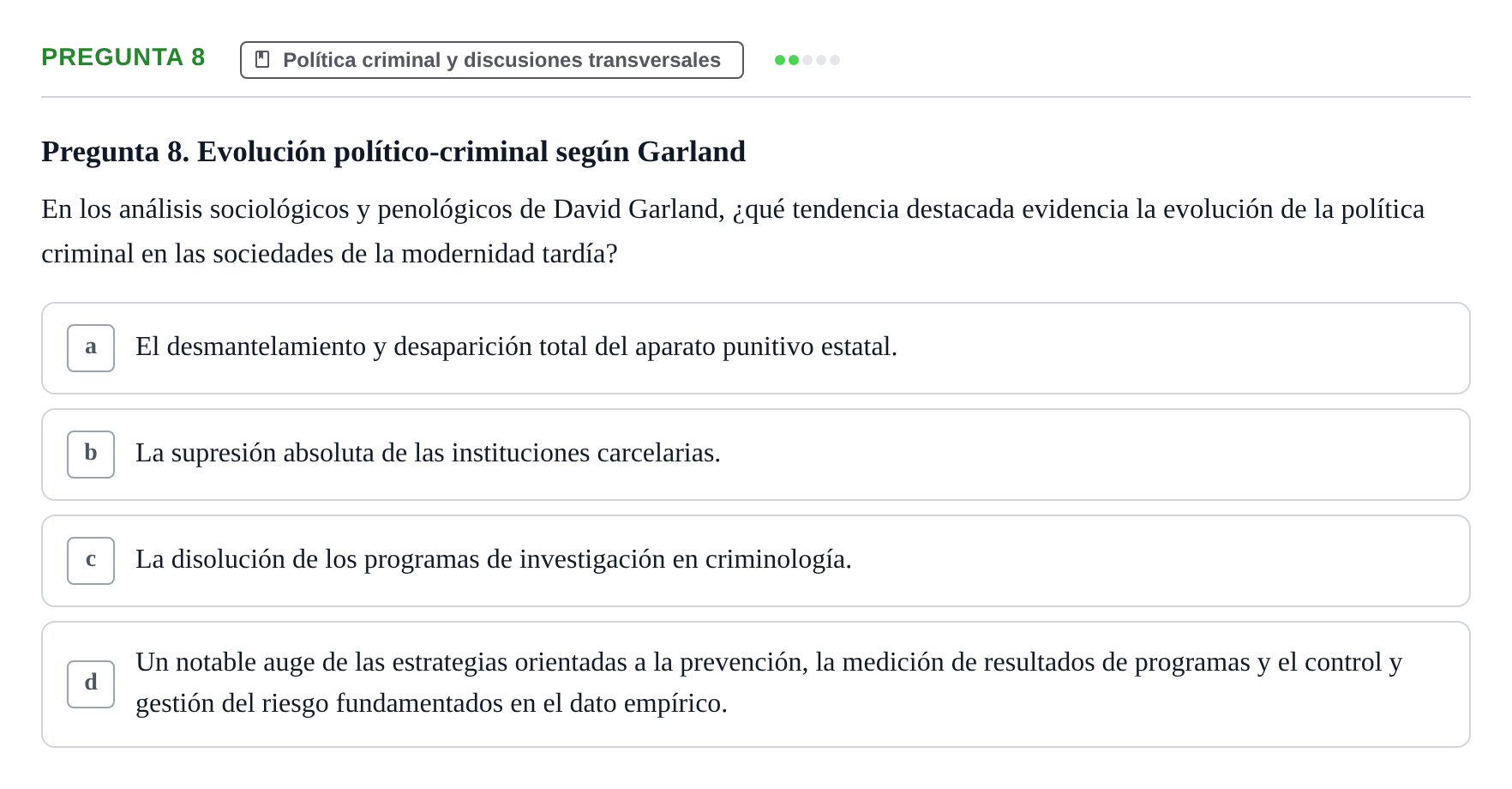 Enunciado: Pregunta 8