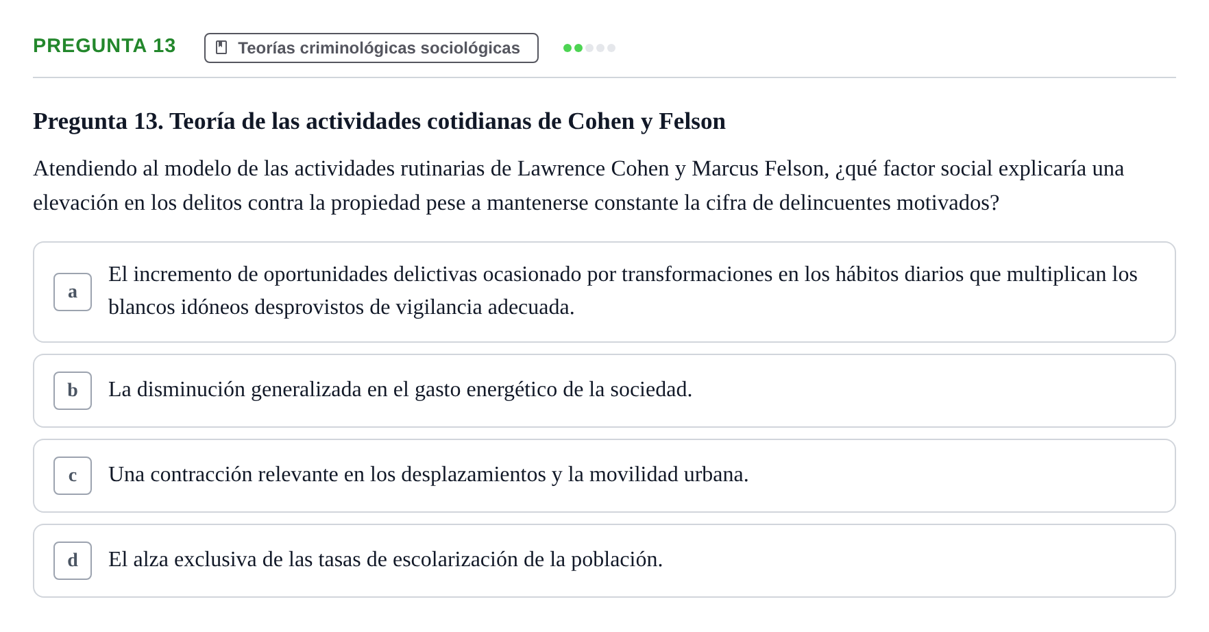 Enunciado: Pregunta 13