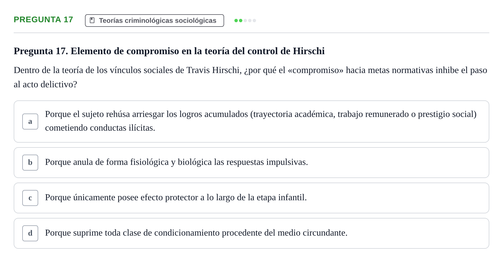 Enunciado: Pregunta 17