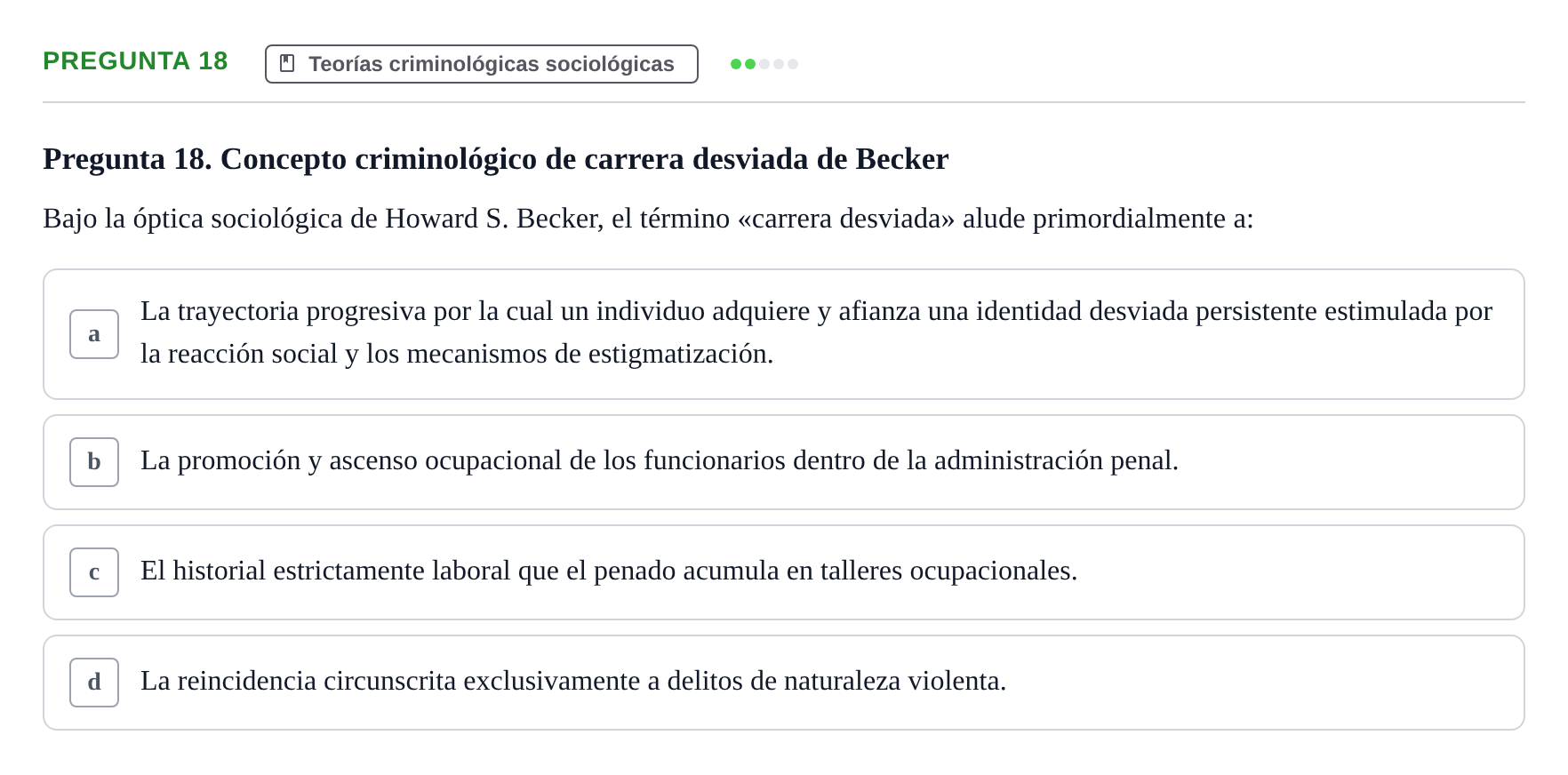 Enunciado: Pregunta 18
