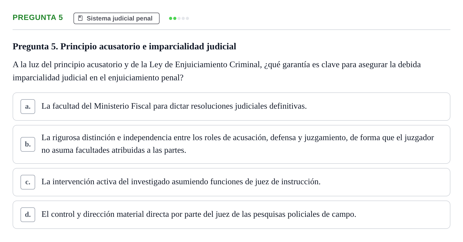 Enunciado: Pregunta 5