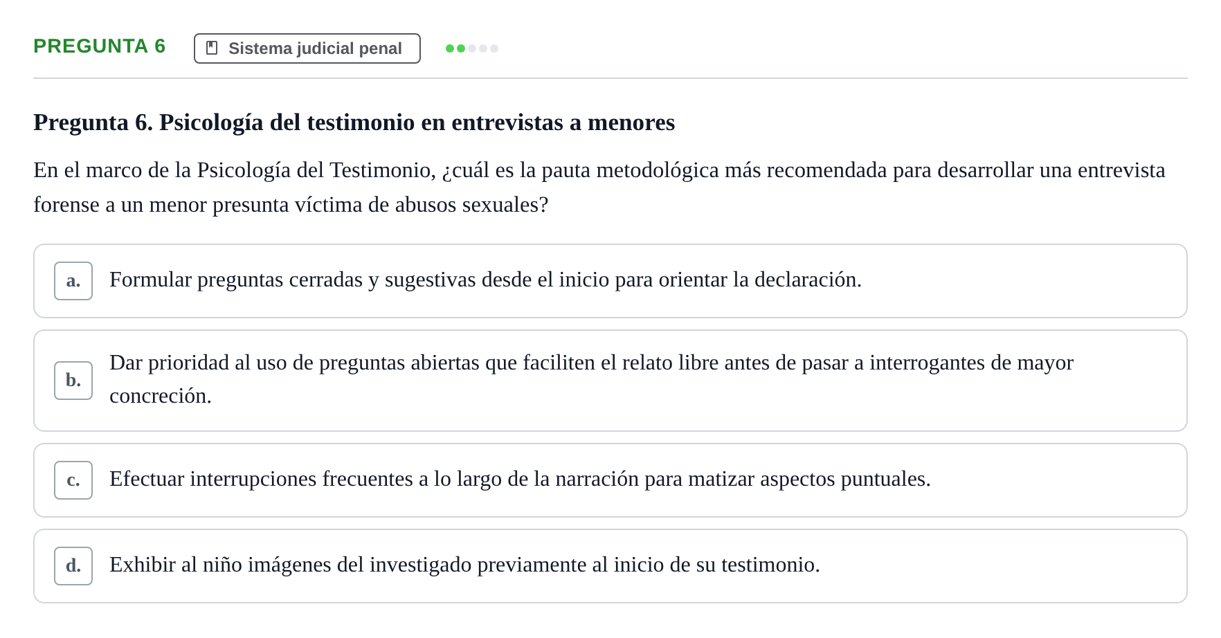 Enunciado: Pregunta 6
