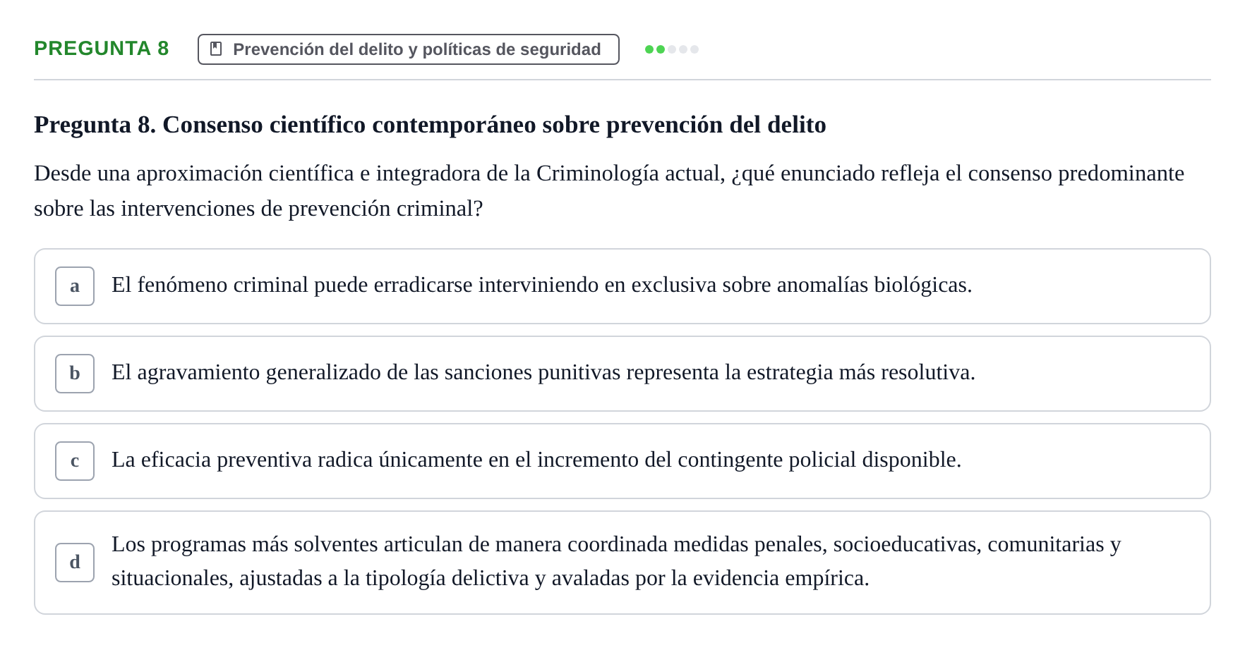 Enunciado: Pregunta 8