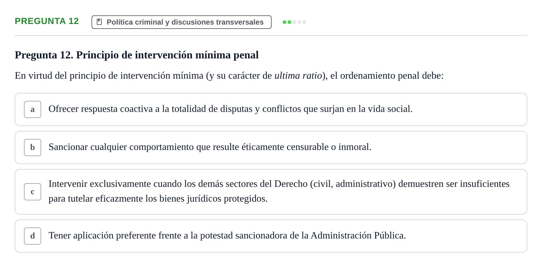 Enunciado: Pregunta 12