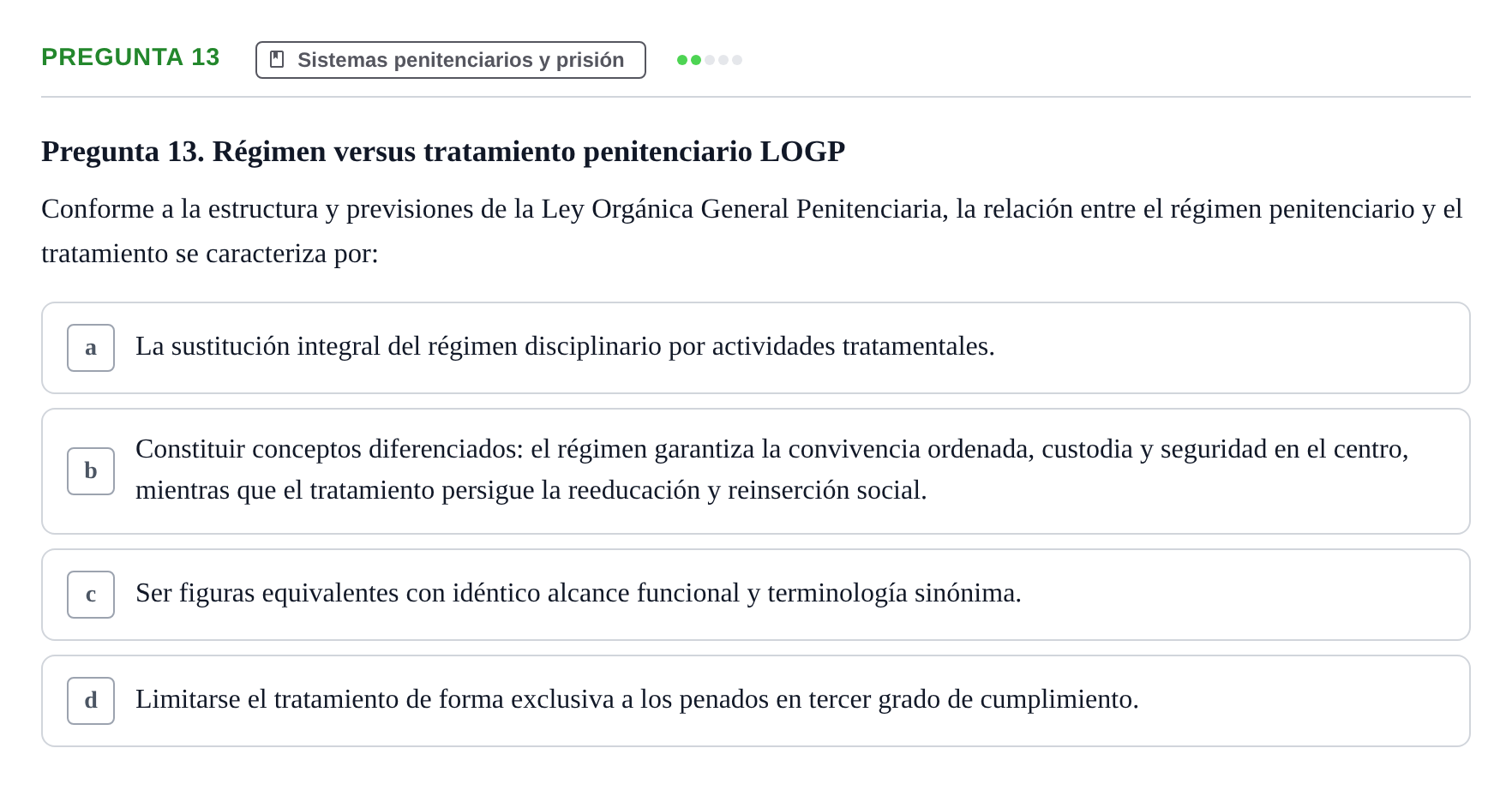 Enunciado: Pregunta 13