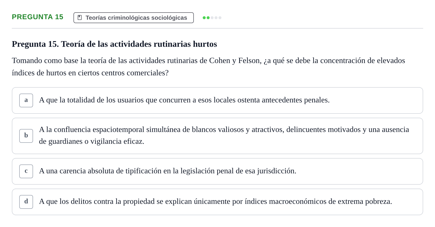 Enunciado: Pregunta 15