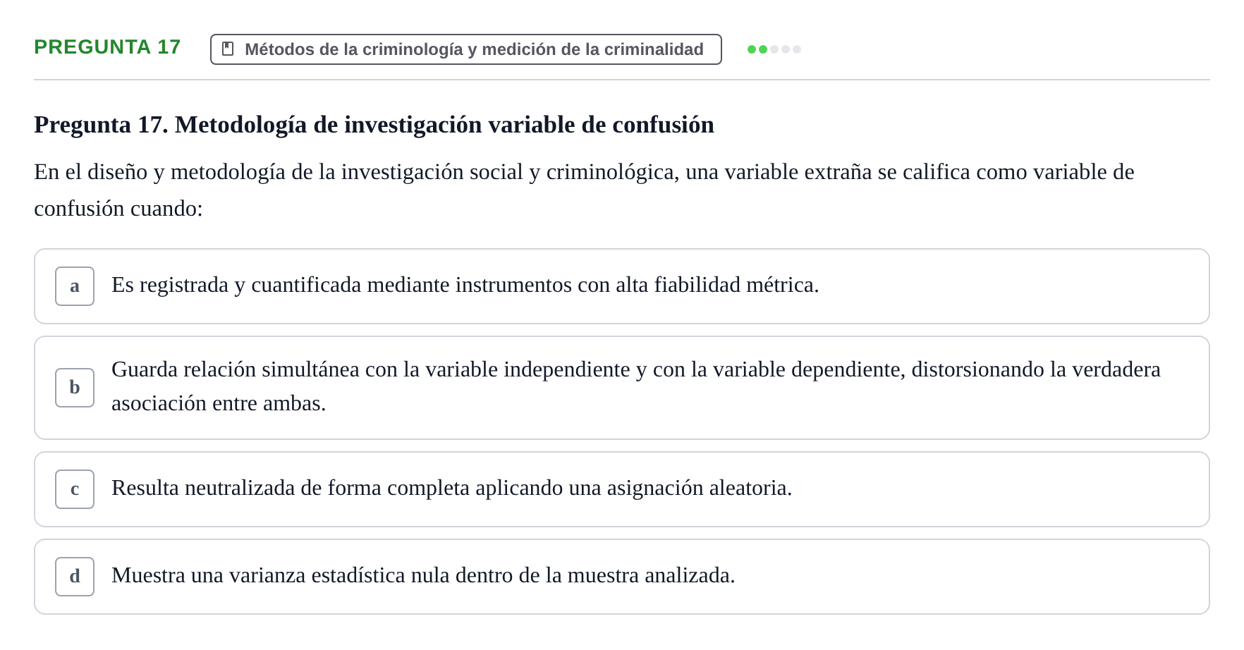 Enunciado: Pregunta 17