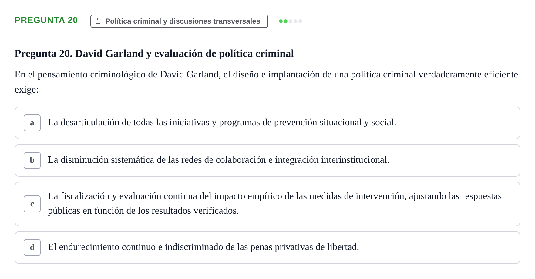 Enunciado: Pregunta 20
