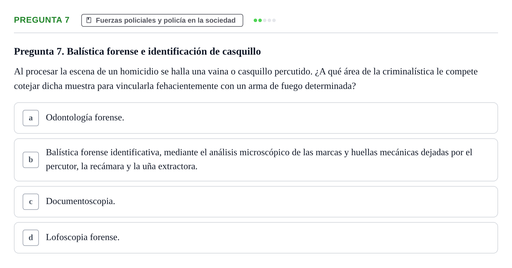 Enunciado: Pregunta 7