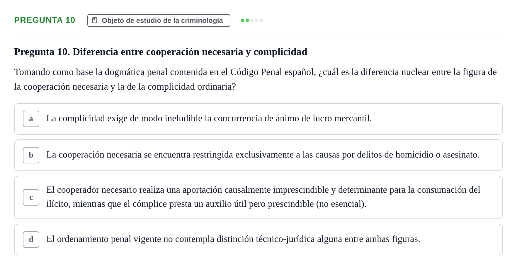Enunciado: Pregunta 10