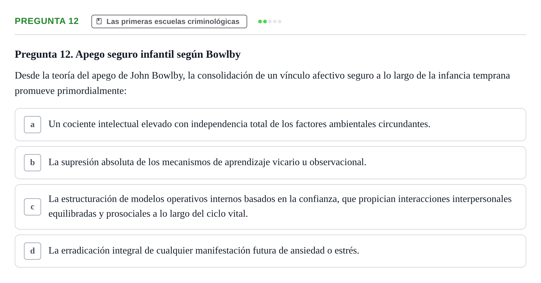 Enunciado: Pregunta 12