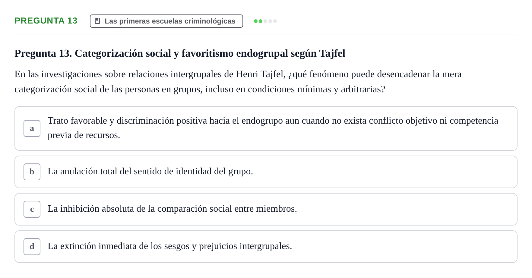 Enunciado: Pregunta 13