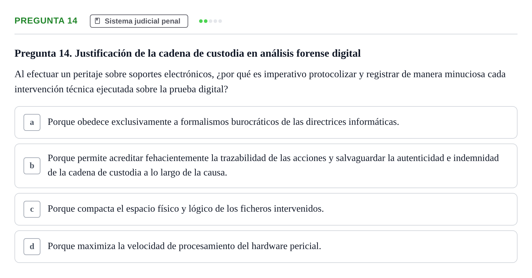 Enunciado: Pregunta 14