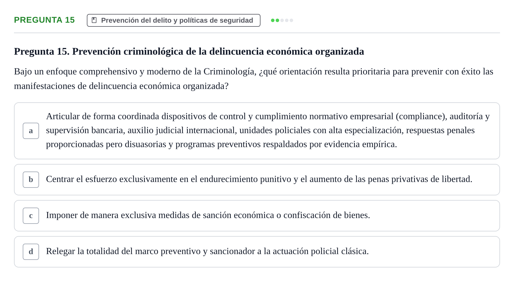 Enunciado: Pregunta 15