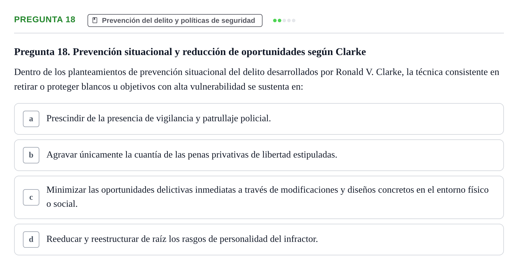 Enunciado: Pregunta 18